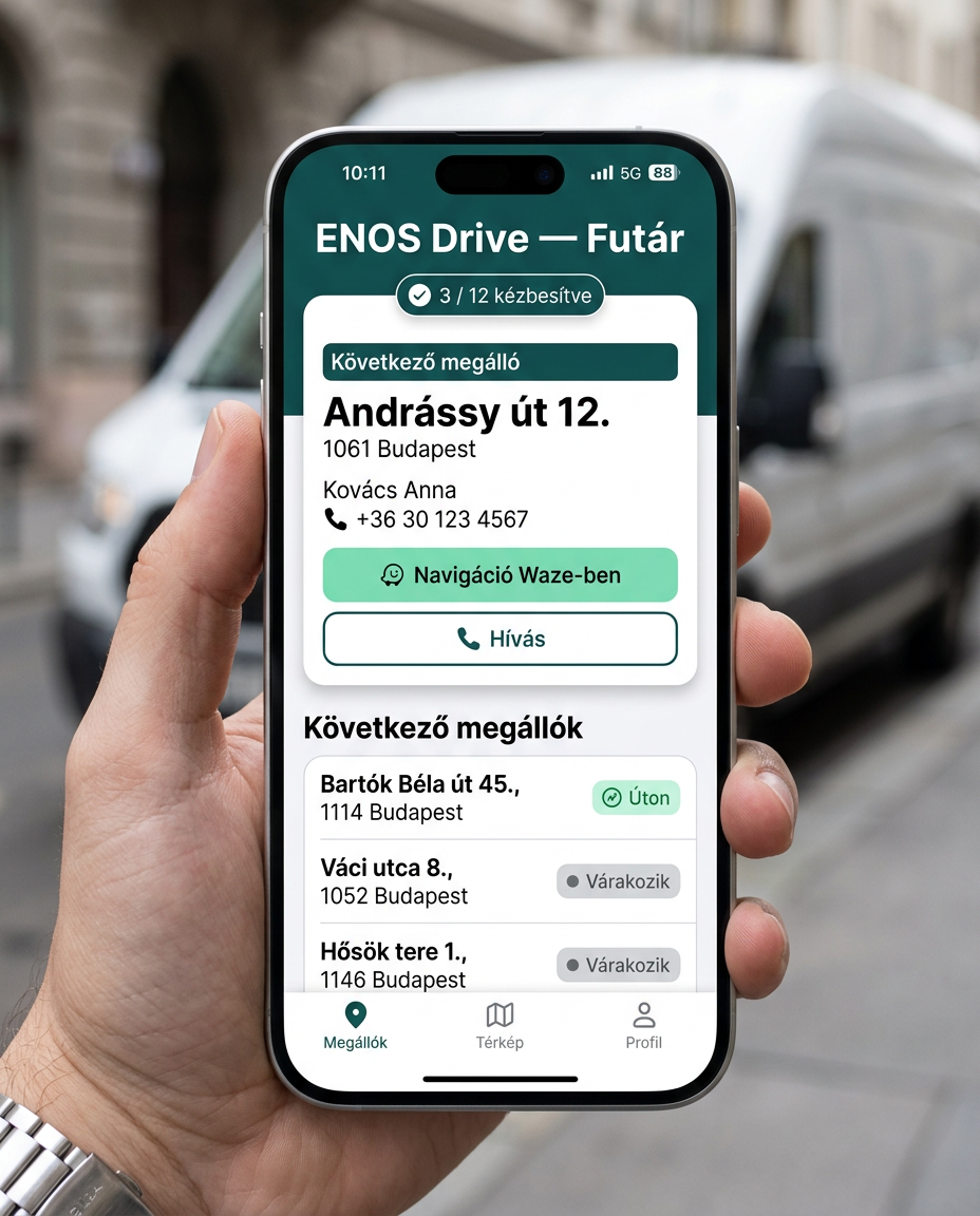 A futár zsebében az egész napi munka